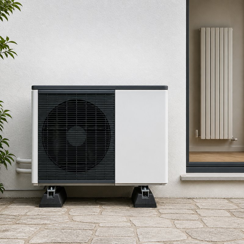 Chauffage et electricite : pompe a chaleur et radiateur