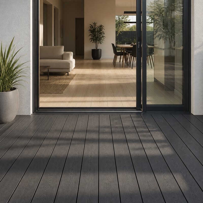 Sols et revetements : lames composite et carrelage effet bois