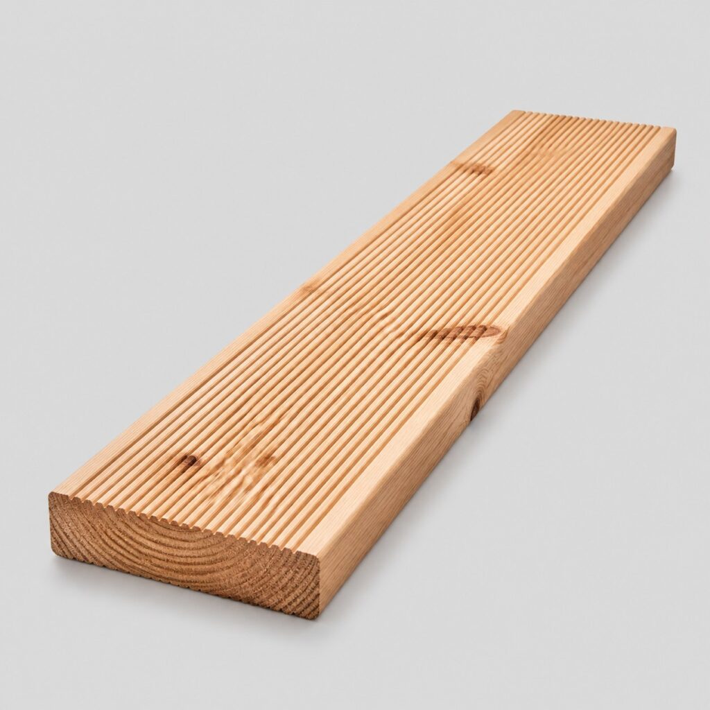 Lames en douglas strie 27 x 145 mm pour l'exterieur, sur fond clair