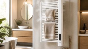 découvrez l'action du sèche-serviettes électrique mixte pour un chauffage optimal, combinant le séchage efficace des serviettes et le confort thermique de votre pièce.